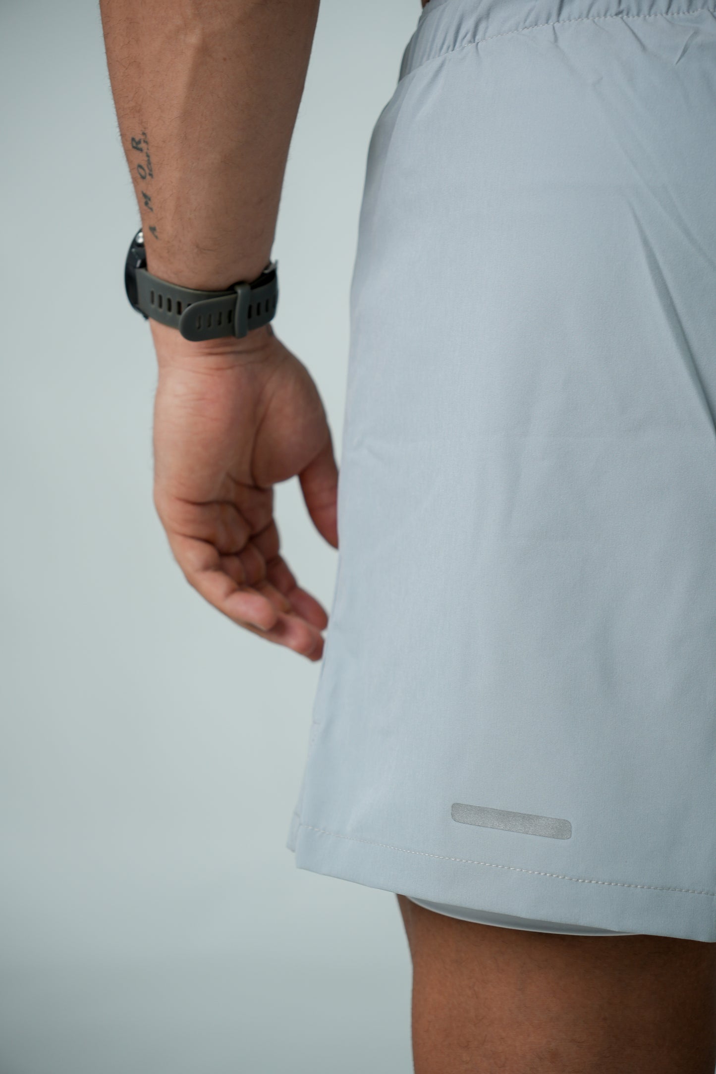 Pantaloneta de compresión Gris Claro